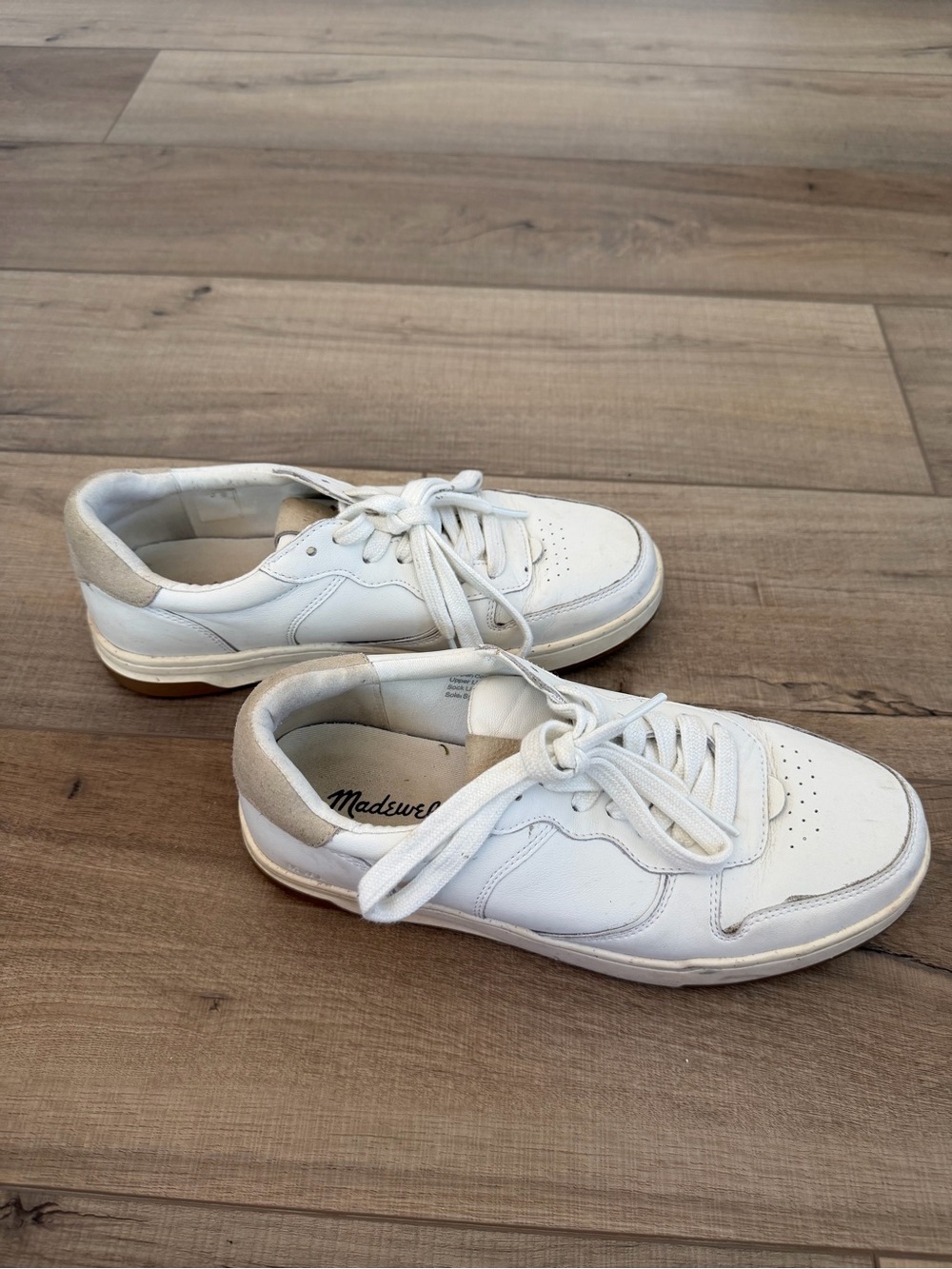 Madewell White Leather Low-Top Sneakers - Picture 5 of 6